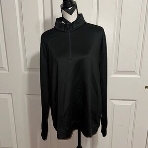 Hickey Freeman Black Quarter-Zip Pullover Shirt